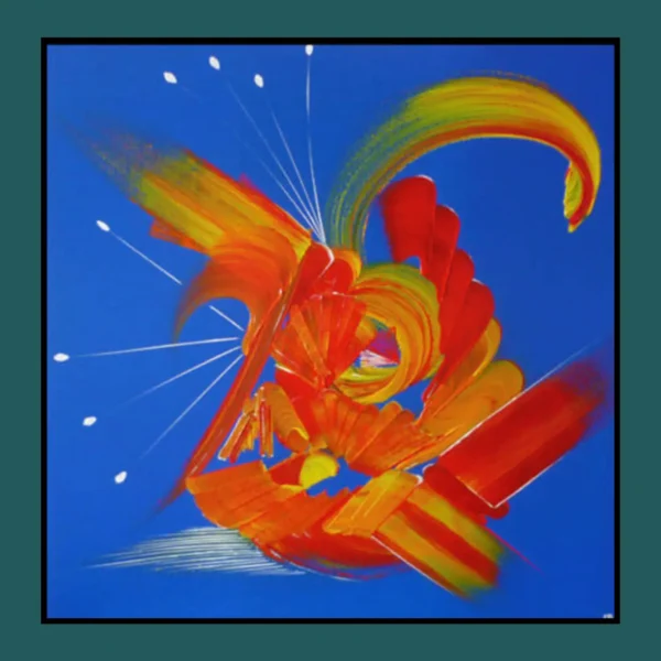 peinture-abstraite-bleu-Ballade-bleue-martine-belfodil Ballade bleue – peinture abstraite bleu-Martine Belfodil, nuances de bleu et mouvements fluides sur toile