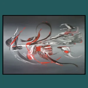 Aspiration – peinture abstraite-gris-inspirante et lumineuse par Martine Belfodil