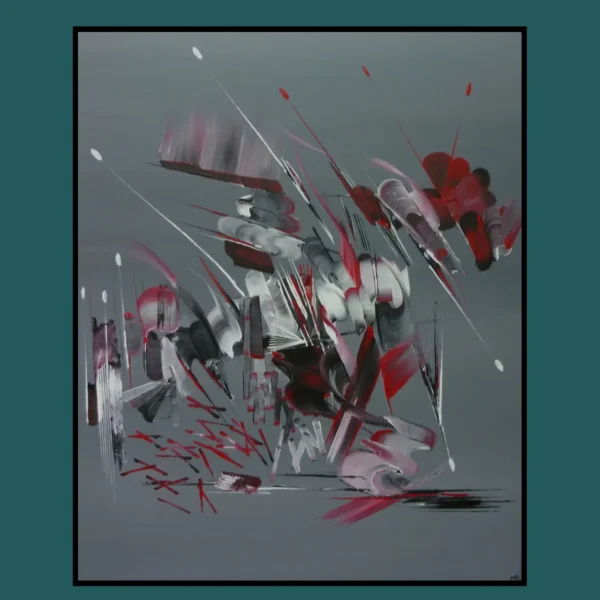 peinture-abstraite-gris-l'effet-papillon-martine-belfodil L’effet papillon – peinture abstraite-gris-légère et colorée par Martine Belfodil