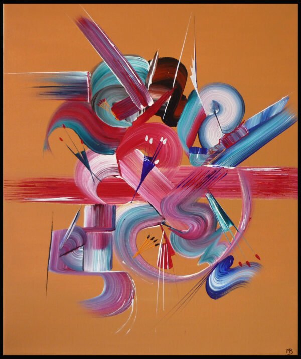 peinture-abstraite-harmonie-martine-belfodil Harmonie – peinture abstraite-ocre-douce et équilibrée par Martine Belfodil