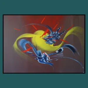 Abondance – peinture abstraite riche et colorée par Martine Belfodil