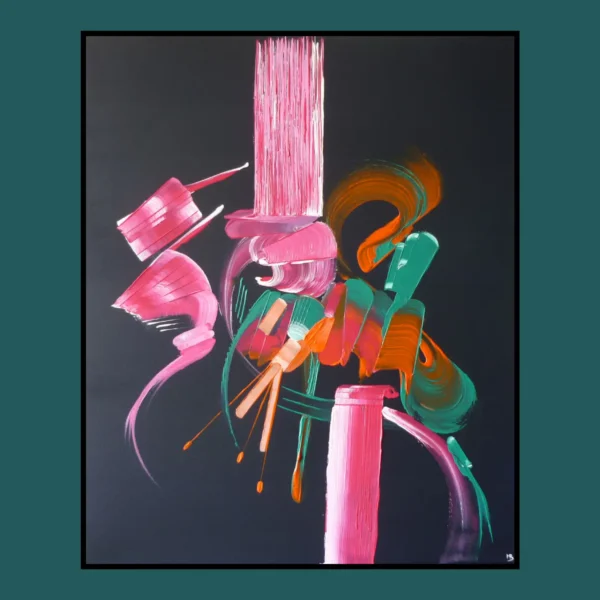 peinture-abstraite-noir-Bleu-nuit-martine-belfodil peinture-abstraite-noir-Bleu-nuit - Martine Belfodil, tons profonds et apaisants pour salon ou chambre