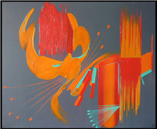 peinture abstraite gris foncé Providence