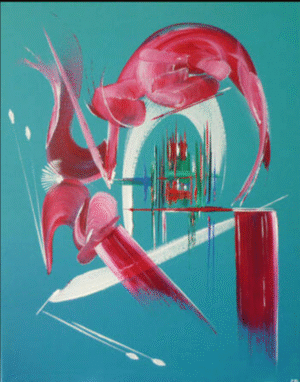 Secret d’âme – peinture abstraite mystérieuse et élégante par Martine Belfodil