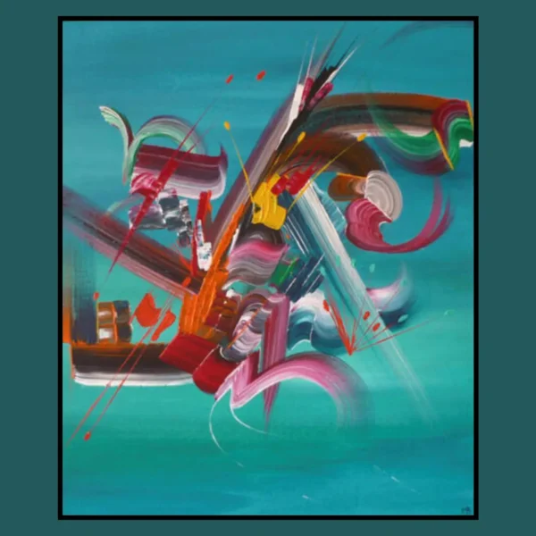 peinture-abstraite-vert-Fusion-martine-belfodil Fusion – peinture abstraite-vert-harmonieuse aux couleurs fusionnées par Martine Belfodil