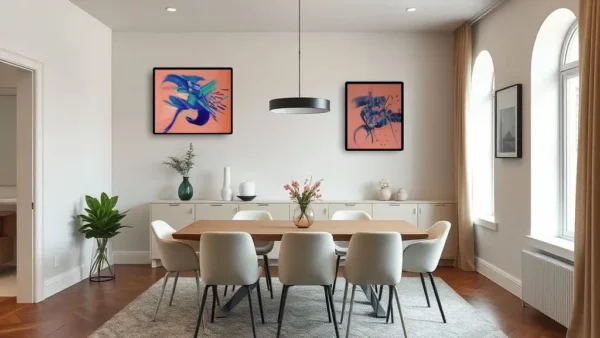 peinture abstraite vibration décoration salle à manger peinture-abstraite-vibration-decoration-salle-a-manger
