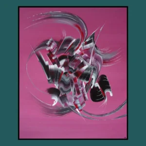 L’Éveil – peinture abstraite-vieux-rose- lumineuse et inspirante par Martine Belfodil