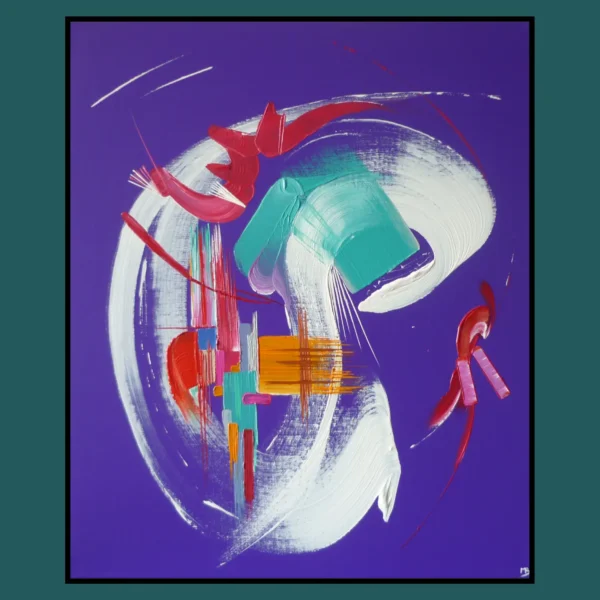 peinture-abstraite-violet-Paradis-blanc-martine-belfodil Paradis blanc peinture abstraite-violet-Martine Belfodil, tons sombres et atmosphère mystérieuse sur toile