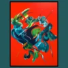 peinture-abstraites-rouge-Volcan-du-coeur-martine-belfodil peinture-abstraites-rouge-Volcan-du-coeur- Martine Belfodil, explosion de couleurs chaudes et mouvement expressif sur toile