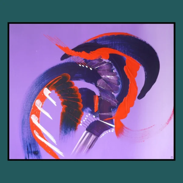 peinture-abstraite-mauve-l'emprise-martine-belfodil L’emprise – tableau abstrait violet Martine Belfodil, composition puissante et couleurs intenses, œuvre murale originale