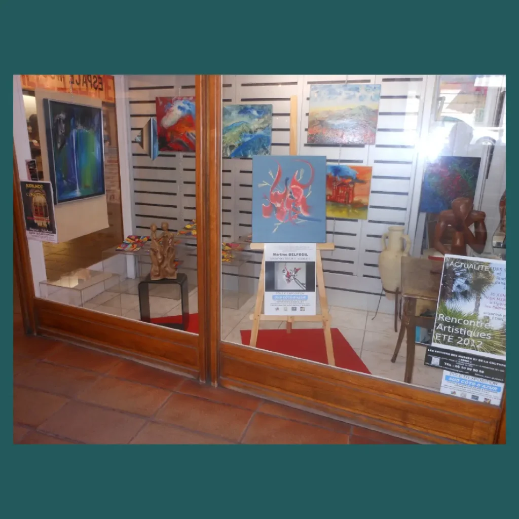 Tableau abstrait contemporain inspiré par la lumière de Saint-Tropez